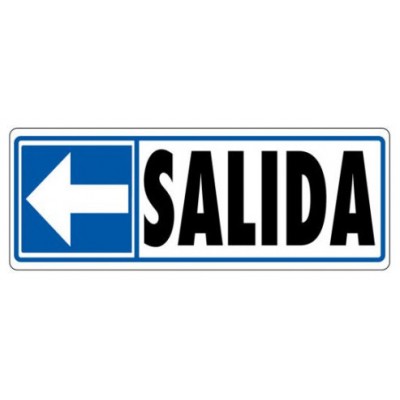 SEÑAL "SALIDA (IZQUIERDA)" 175X65 PVC GRIS ARCHIVO 2000 6177-05 GS (Espera 4 dias) en Huesoi